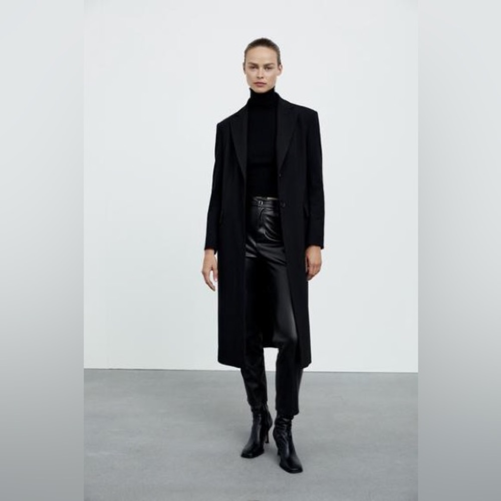 Zara Faux Leather Mom-Fit Pants